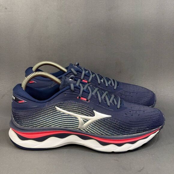 Mizuno Women's Wave Sky 5 sneaker athletic trainer Shoes, Peacoat size 10 - Picture 1 of 8